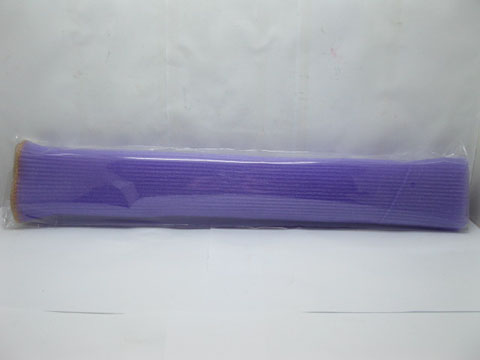 4Roll X 2Meter Purple Stripe Organza Ribbon - Click Image to Close