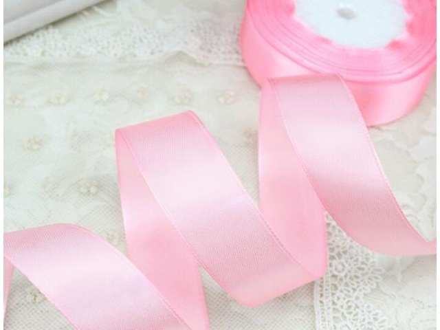 10Rolls X 25Yards Pink Satin Ribbon 12mm - Click Image to Close