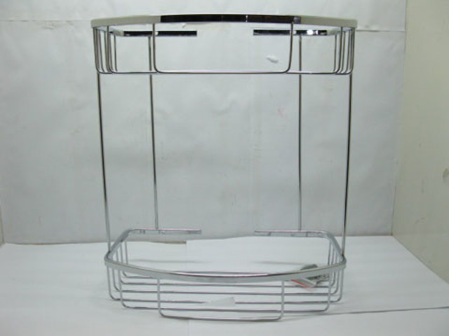 1X Stainless Steel High-Grade 2-Layer Cube Bath Rack 1X Stainless Steel High-Grade 2-Layer Cube Bath Rack