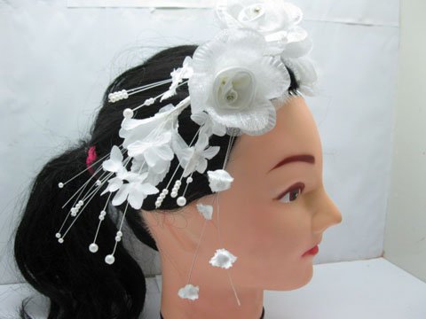 5X New Wedding Bridal Flower Headpiece W/Comb 6 flowers - Click Image to Close