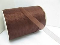 1Roll X 500Yards Coffee Brown Organza Ribbon 9mm