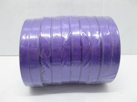 10Rolls X 25Yards Dark Purple Grosgrain Ribbon 9mm - Click Image to Close