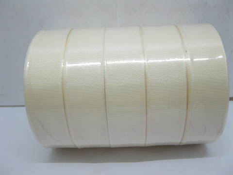 5Rolls X 25Yards Ivory Grosgrain Ribbon 25mm - Click Image to Close