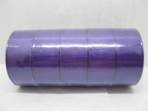 5Rolls X 25Yards Dark Purple Grosgrain Ribbon 38mm - Click Image to Close