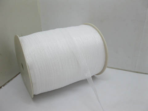 1Roll X 500Yards White Organza Ribbon 9mm - Click Image to Close