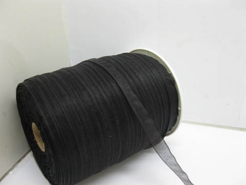 1Roll X 500Yards Black Organza Ribbon 9mm - Click Image to Close