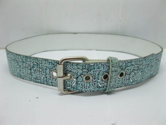 12 Blue Leatherette Waist Belt for Girl 3.2cm Wide
