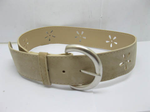 12 Light Khaki Brown Unisex Waist Belts - Click Image to Close
