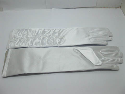 1Pair White Wedding Dress Bridal Gloves 36cm - Click Image to Close