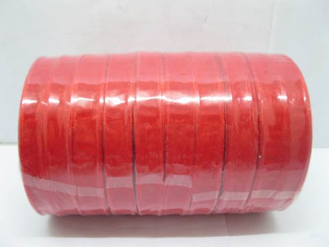 10Rolls X 50Yards Red Organza Ribbon 12mm - Click Image to Close
