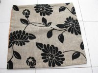 2Pcs Black Flower Hemp Pillow Cushion Covers 43cm
