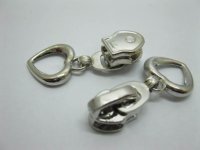 100Pcs New Zipper Heads for Continuous Zipping Heart Pendants