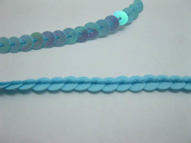 5Sheets X 10Yards Blue Strip Sequin Trim for Craft