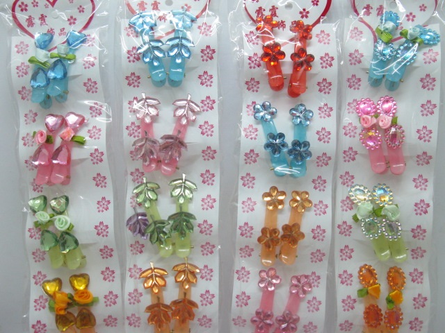 50Pair New Mini Cute Hair Clips for Girl - Click Image to Close
