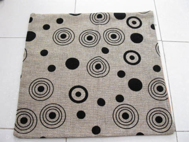 2Pcs Circle Dot Hemp Pillow Cushion Covers 43cm