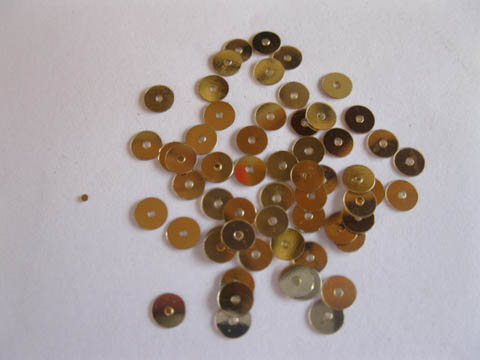 255Gram Coffee Round Flat Loose Sequin 5mm - Click Image to Close