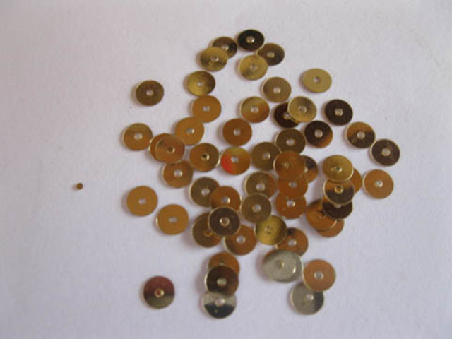 255Gram Coffee Round Flat Loose Sequin 5mm