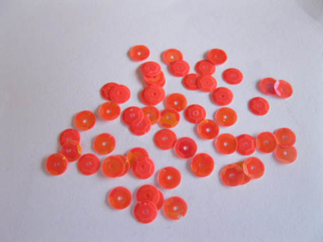 255Gram Red Round Loose Sequin 5mm