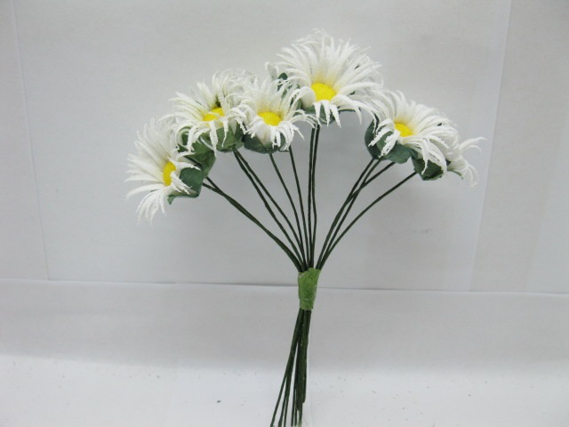 12BundleX12Pcs Craft Scrapbooking Wedding White Chrysanthemum 12BundleX12Pcs Craft Scrapbooking Wedding White Chrysanthemum