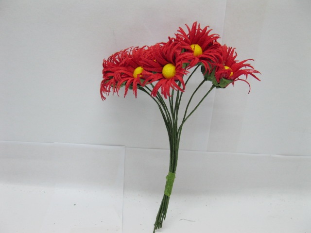 12BundleX12Pcs Craft Scrapbooking Wedding Red Chrysanthemum 12BundleX12Pcs Craft Scrapbooking Wedding Red Chrysanthemum