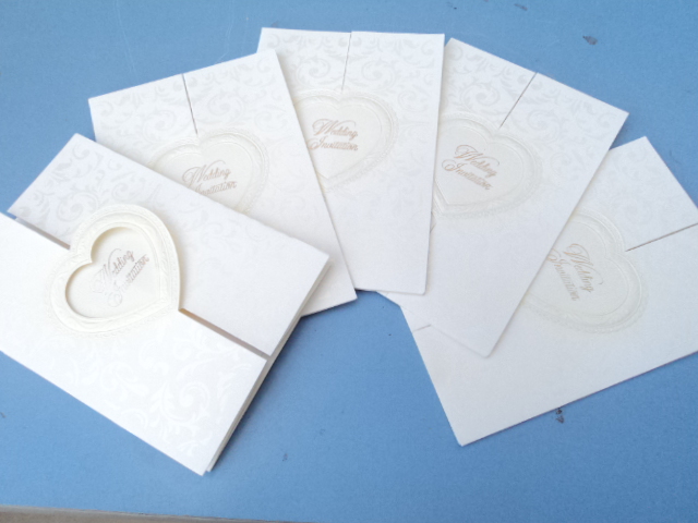 10Pcs New Wedding Invitation with Foil Flower - Click Image to Close