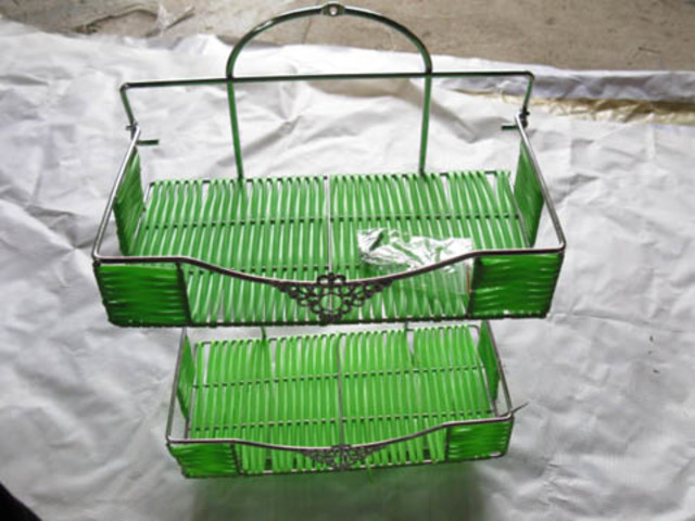 1Pc New Green Weave 2-Layer Bath Bathroom Rack Display 1Pc New Green Weave 2-Layer Bath Bathroom Rack Display