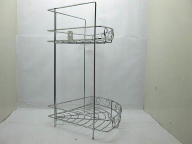 1X New MINI 2-Layer Corner Bath Bathroom Rack Display - Click Image to Close