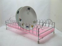 1Pc Dish Rack Plate Drainer Stand Hold 12 Plates 1Pc Dish Rack Plate Drainer Stand Hold 12 Plates