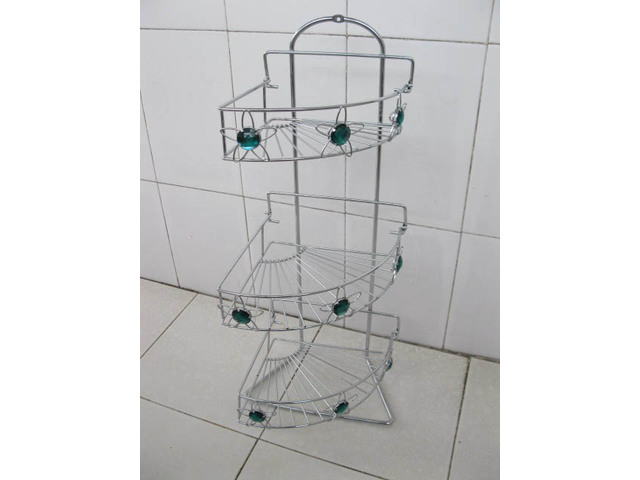 1Pc New 3-Layer Corner Bath Bathroom Rack Display w/Rhinestone 1Pc New 3-Layer Corner Bath Bathroom Rack Display w/Rhinestone