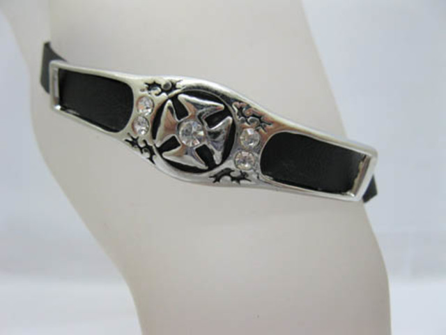 12X New Punk Leatherette Bracelet for Men 12X New Punk Leatherette Bracelet for Men