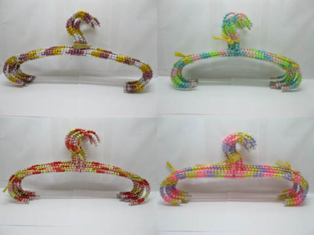 10X New Handcraft Beaded Coat Hangers Wholesale - Click Image to Close