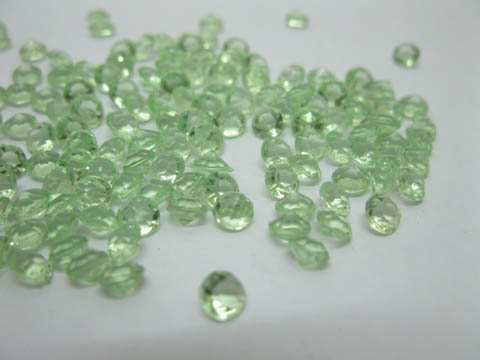 5x1000 Green Diamond Confetti 4.5mm Wedding Table Scatter - Click Image to Close