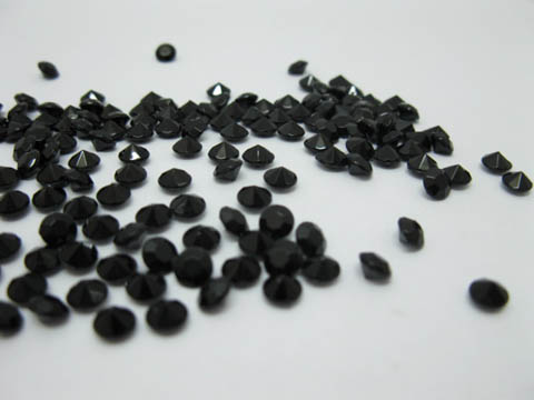 1000 Black Diamond Confetti 4.5mm Wedding Table Scatter - Click Image to Close