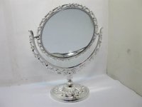 1Pc New Pedestal Flower Edge Makeup Mirror Double Sided 1Pc New Pedestal Flower Edge Makeup Mirror Double Sided