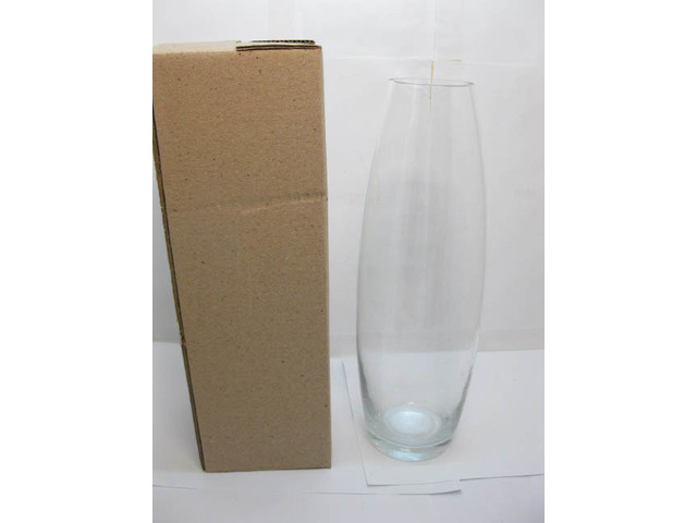 11X Wedding Clear Glass Oval Vase 30cm High