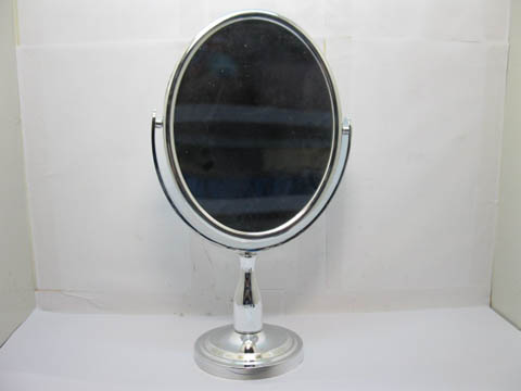 1X New Pedestal Oval Makeup Mirror Double Sided 3x Magnify - Click Image to Close