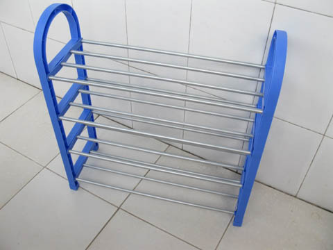 1X New Blue 4-Tier Shoe Holder Display Rack - Click Image to Close