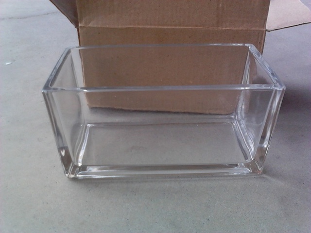 Glass vase front view