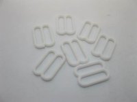 4x200Pcs White Garter & Bra Strap Sliders 15mm
