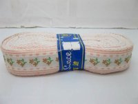 5Roll X 19m Pink Edge Coffee Flower Lace Ribbon Trim