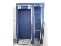 1X New 5-Shelves Storage Wardrobe w/Curtain Cover Navy