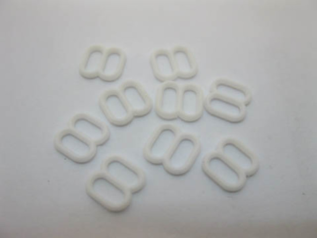 500Pcs White Garter & Bra Strap Sliders 6mm