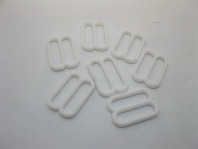 4x200Pcs White Garter & Bra Strap Sliders 15mm