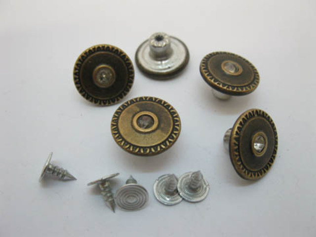 200Sets No-Sew Jean Tack Buttons 16mm 200Sets No-Sew Jean Tack Buttons 16mm