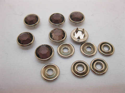 100Sets Brown Five-Claw Brad Stud Button - Click Image to Close