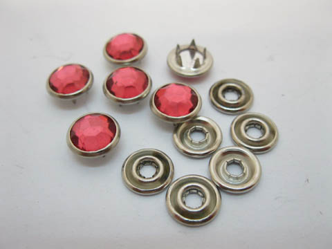 100Sets Red Five-Claw Brad Stud Button - Click Image to Close