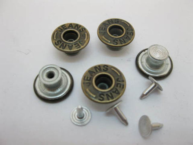 500Sets New Jeans Carved Button 16mm - Click Image to Close