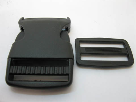 100Sets Black Side Release Buckles For 38mm Webbing - Click Image to Close