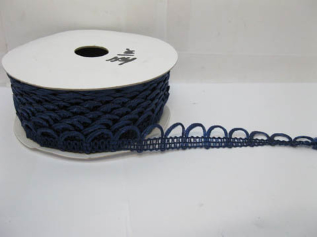 5Roll X 14m Blue Braid Lace Ribbon Trim Embellishment - Click Image to Close