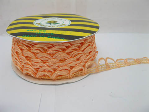 5Roll X 14m Orange Braid Lace Ribbon Trim Embellishment - Click Image to Close